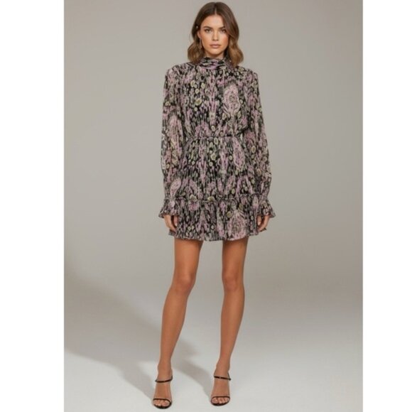 HEMANT & NANDITA Kari Short Dress, Black, Large - Picture 4 of 14